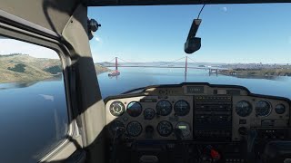 Microsoft Flight Simulator  San Francisco full Cessna tour and landing at SF International [upl. by Odraccir19]