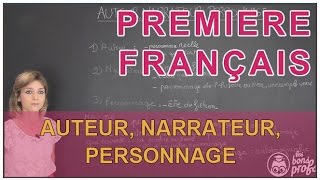 Savoir distinguer auteur narrateur et personnage  Français Première  Les Bons Profs [upl. by Uyerta]