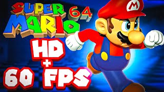 Mario 64 HD 60 FPS 4k Widescreen modded ROM [upl. by Etnoved]