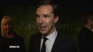 Benedict Cumberbatch interview at Evening Standard Theatre Awards 2014 [upl. by Auqinehs]