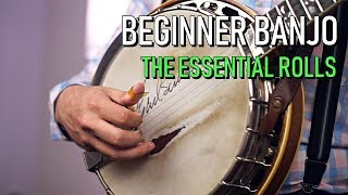 Beginner Banjo  3 Essential Rolls For Bluegrass Banjo [upl. by Gordie184]