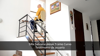 Silla Salvaescaleras Tramos Curvos  Testimonio [upl. by Skoorb586]