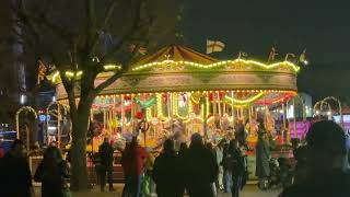 Carousal  London Southbank Christmas Market Near London Eye [upl. by Geithner]