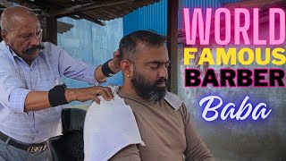 Baba Barber best Oil Head Massage with back pressure tapping  ASMR Artist [upl. by Aitret]