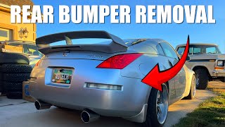 How To Remove REAR BUMPER On 350Z [upl. by Atteiluj]