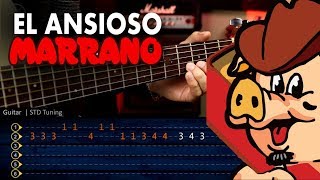 EL ANSIOSO Grupo Marrano Guitarra TABS  ACORDES  Cover Christianvib [upl. by Esdnil]