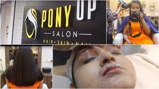 GETTING A KERATIN HAIR SPA  PONY UP SALON  KOLKATA [upl. by Adlaremse855]