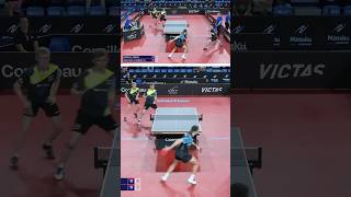 L’incroyable main dans le dos de Quentin Robinot face aux frères Lebrun 👀 tabletennis [upl. by Julian491]