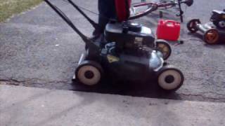 garbagepicked craftsman 60 horse eager 1 mulching mower startamprev [upl. by Ranzini]