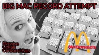 McDonald’s BIG MAC CHALLENGE WORLD RECORD  collaboration with CORBUCCI EATS AND MOLLY SCHUYLER [upl. by Sheela]