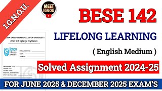 bese 142 solved assignment 202425  Lifelong learning  bese142assignment bese142ignou bese [upl. by Ogaitnas]