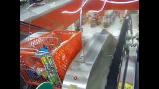 Shopping Cart Escalator Target Store Minneapolis [upl. by Brina891]