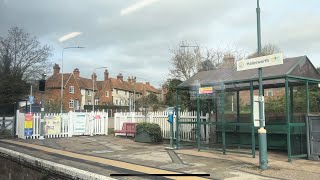 Lowestoft trip Departing Halesworth station  27022024 [upl. by Yrome]