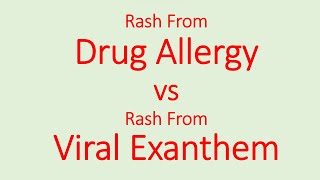 วิธีแยกผื่นแพ้ยา Drug Allergy กับ ผื่นจากเชื้อไวรัส Viral Exanthem  Drug Allergy vs Viral Exanthem [upl. by Angel]