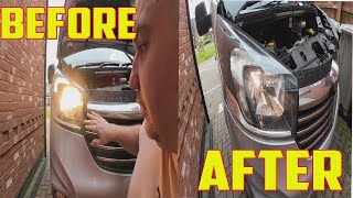 Vauxhall Vivaro Headlight Bulbs Upgraded [upl. by Grega]