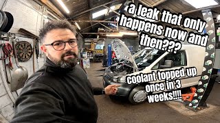 Volkswagen coolant leak VW caddy waterpump failure and cambelt replacement [upl. by Annoed]