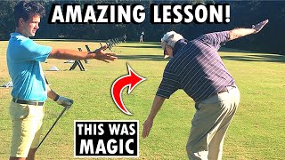 This Golf Lesson Left Him Speechless  He Went From Disaster to Amazing in 7 Minutes [upl. by Ameehsat]