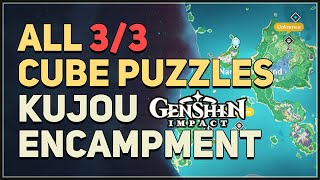 All 3 Kujou Encampment Cube Puzzles Genshin Impact [upl. by Bleier]