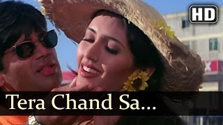 Tera Chand Sa Chehra  Sunil Shetty  Deepti Bhatnagar  Hum Se Badhkar Kaun  Bollywood Songs [upl. by Nafri]