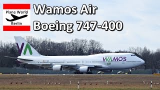 Wamos Air Boeing 747400 ECMDS takeoff from Berlin Tegel Airport [upl. by Kahaleel]