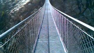 Überquerung der Hängebrücke von der Belalp zur Riederalp 124m lang 50m hoch [upl. by Gigi]