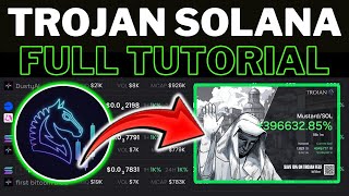 Bot Trojan Solana Trading Memecoin Dexscreener Full Tutorial dexscreener memecoin trojansolana [upl. by Riehl]