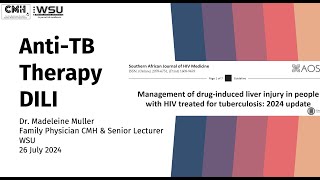 Funda Friday Update on Management of AntiTB Therapy Drug Induced Liver Injury [upl. by Dodds]