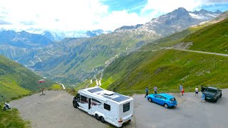 Driving DANGEROUS Swiss Alpine Roads in a MOTORHOME [upl. by Ysus294]