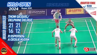 Thom Gicquel  Delphine Delrue vs Rasmus Espersen  AC Kudsk  Hylo Open 2024  QF XD Highlights [upl. by Rochette911]