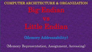 CAO  Memory Addressability  LittleEndian vs BigEndian Assignment [upl. by Ecirp563]