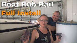 Install Reuse Boat Rub Rail EP 28  Bayliner Bowrider 175 [upl. by Britteny]