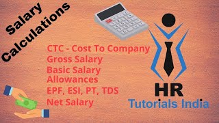 Salary Calculation  How to Calculate Net Salary  HR Tutorials India  How to Calculate Salary [upl. by Kurtzig462]