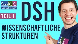 Deutsch lernen C1  Wissenschaftliche Strukturen in der DSH  Prüfungsbeispiele und Tipps DSH [upl. by Ladd]