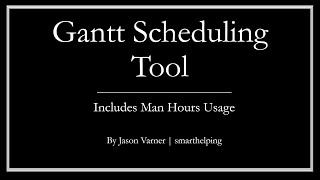 Google Sheets Gantt Chart [upl. by Kurzawa]