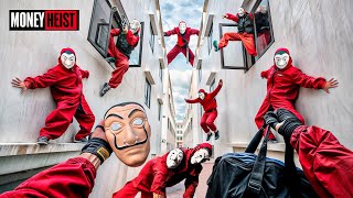 PARKOUR VS MONEY HEIST 6  BAD GUYS chase closes in No ESCAPE from POLICE  Epic POV [upl. by Nylireg]