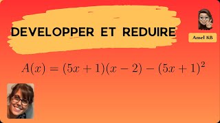 Développer et réduire une expression identités remarquables [upl. by Geminius]