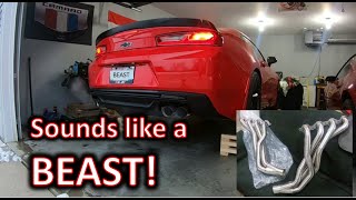 6th Gen Camaro Speed Engineering Header and X Pipe Install [upl. by Anallese]