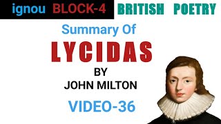 LYCIDAS by John Milton brief summary [upl. by Aidualk319]