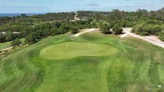 Golf Royal Óbidos  drone aerial video  hole01 [upl. by Rudelson]