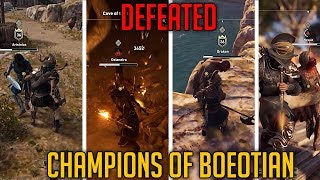 DEFEATING ALL FOUR CHAMPIONS OF BOEOTIAN  Locations  Assassins Creed Odyssey  GamZee [upl. by Flinn]