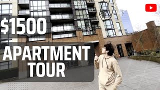 Vancouver BC apartment tour 1500month  Canada Vlog [upl. by Rie]