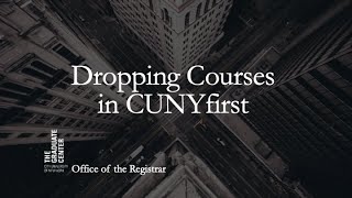 Dropping Courses in CUNYfirstScheduleBuilder [upl. by Iorgos12]