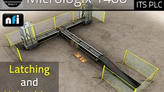 AB Micrologix 1400 Tutorials Latching and Unlatching Conveyor [upl. by Broadbent]