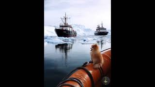 Super cuteThe puppy of ice boat will melt your heart cute short animal schoollife shortkid ai [upl. by Zelle]