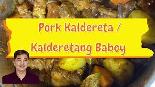 Simple and Easy Way to Cook Kalderetang Baboy  Pork Kaldereta [upl. by Dunham]