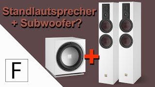 HiFi mit Subwoofer  Dali Opticon 6  Sub E12 F  Standlautsprecher mit vs ohne Subwoofer [upl. by Esenej]