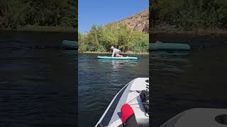 Salt River rapid Paddle Boarding arizona paddleboard [upl. by Jet]