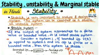 control system Stability Unstability marginal stability [upl. by Labotsirhc]