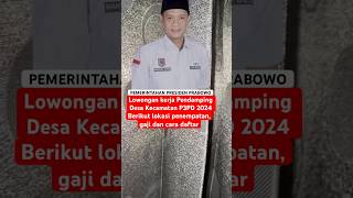 intel  Lowongan kerja Pendamping Desa Kecamatan shorts viralshorts viralvideo tni police [upl. by Yesac270]