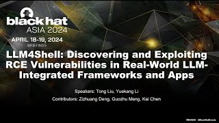 LLM4Shell Discovering and Exploiting RCE Vulnerabilities in RealWorld LLMIntegrated Frameworks [upl. by Ilrebmik]